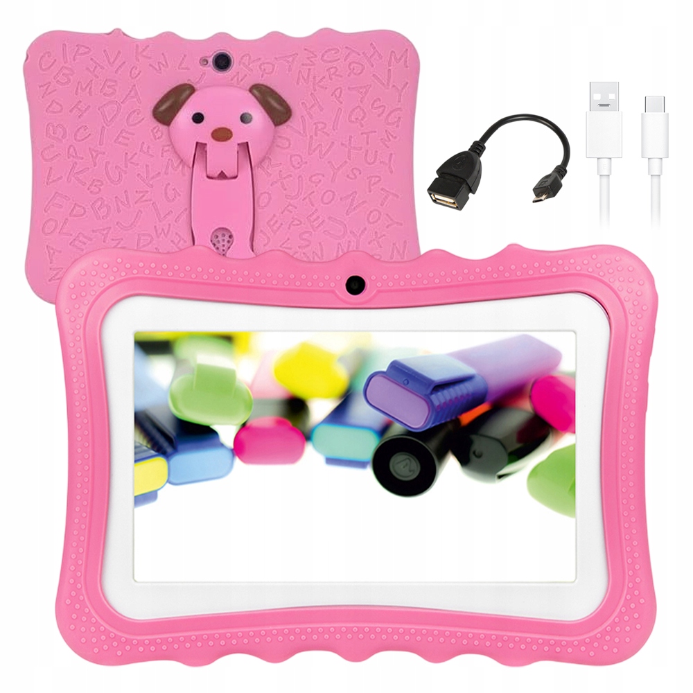 Tablet Android 7" 2GB 32GB 2500mAh Růžový Pouzdro pro děti Dárek