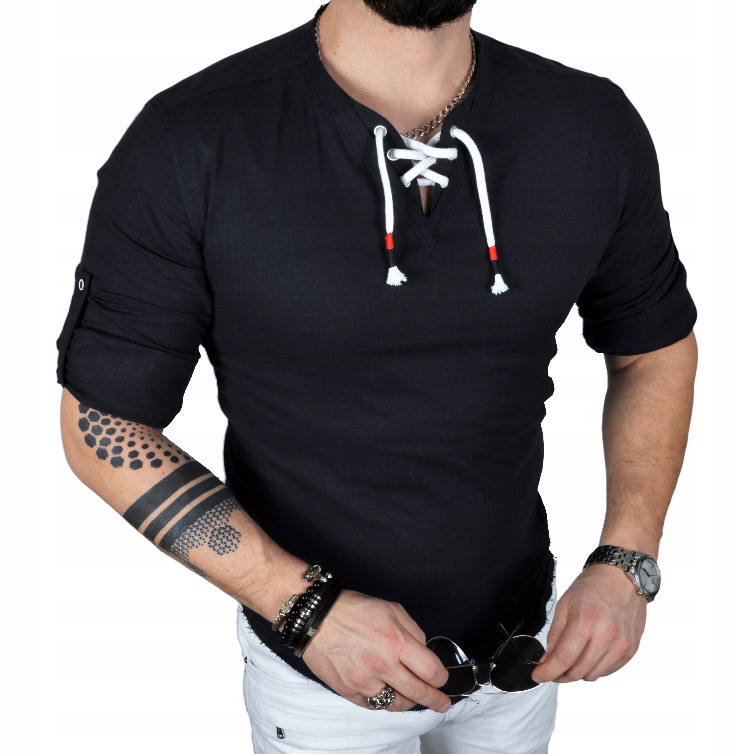 

Koszula Lniana Przewiewna Wiosna Lato Len