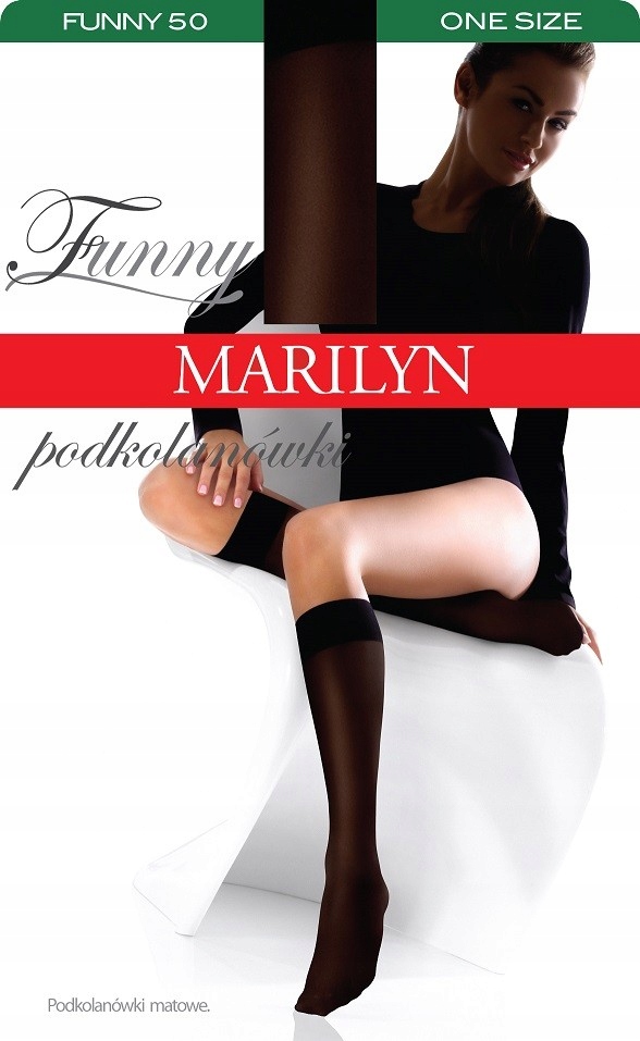 

Marilyn podkolanówki funny 50 Den microfibra nero