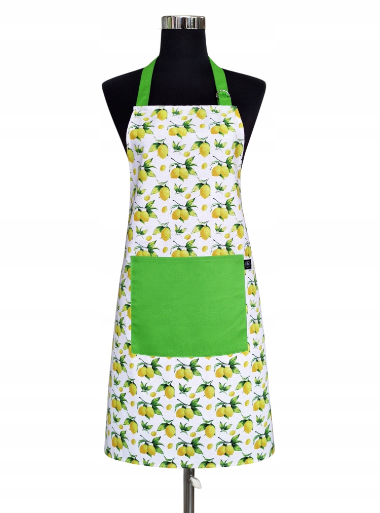 

Bawełniany Fartuch Kuchenny Kieszonka 60x75 Lemon