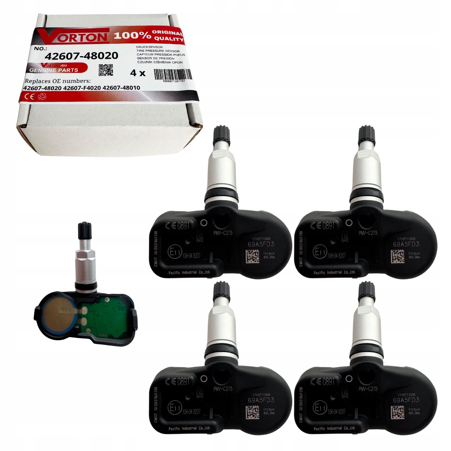 4X Senzor Tlaku Pneumatikách Snímače Lexus Rx 200T 450H Ux 200 250h Es 300H