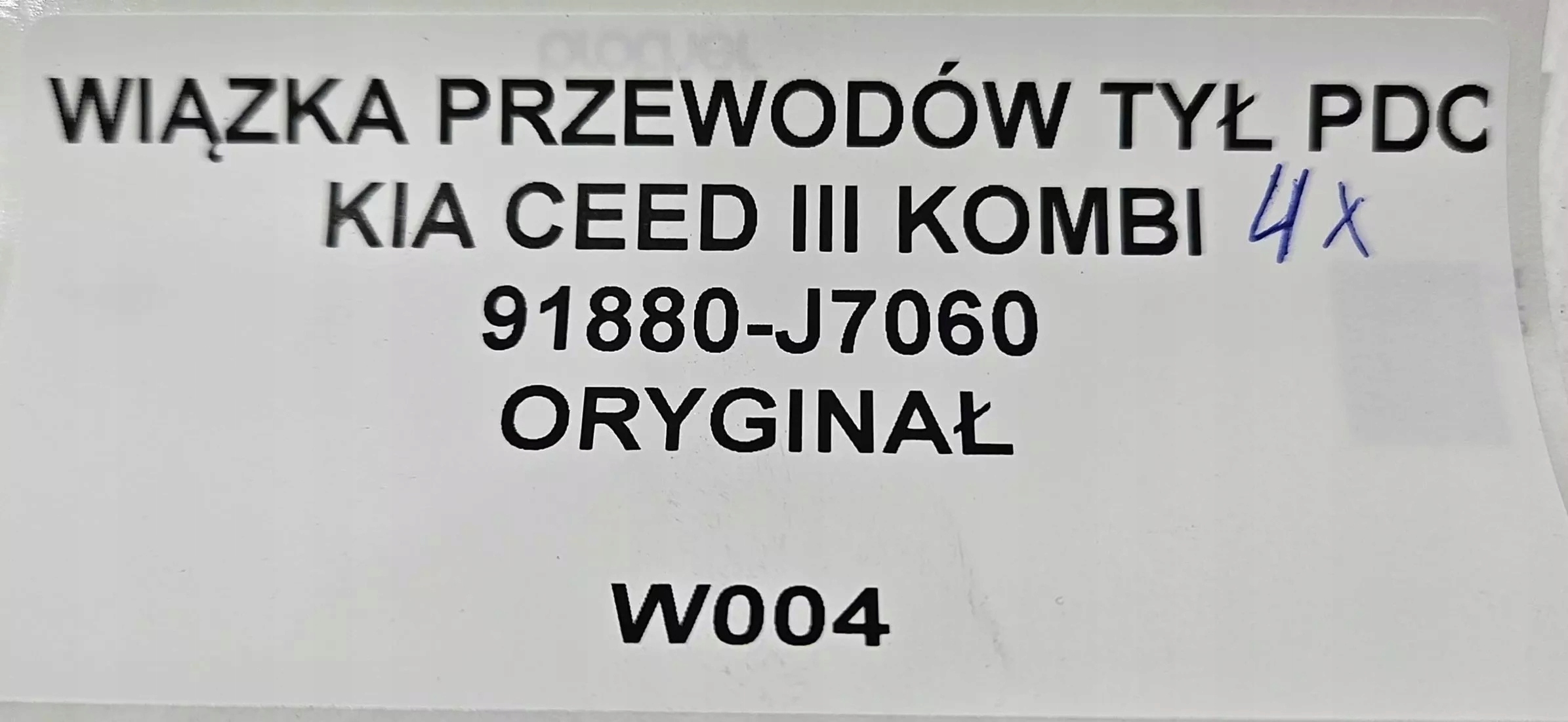 bundle CZUJNIKOW PDC rear part 4 PDC KIA CEED III KOMBI
