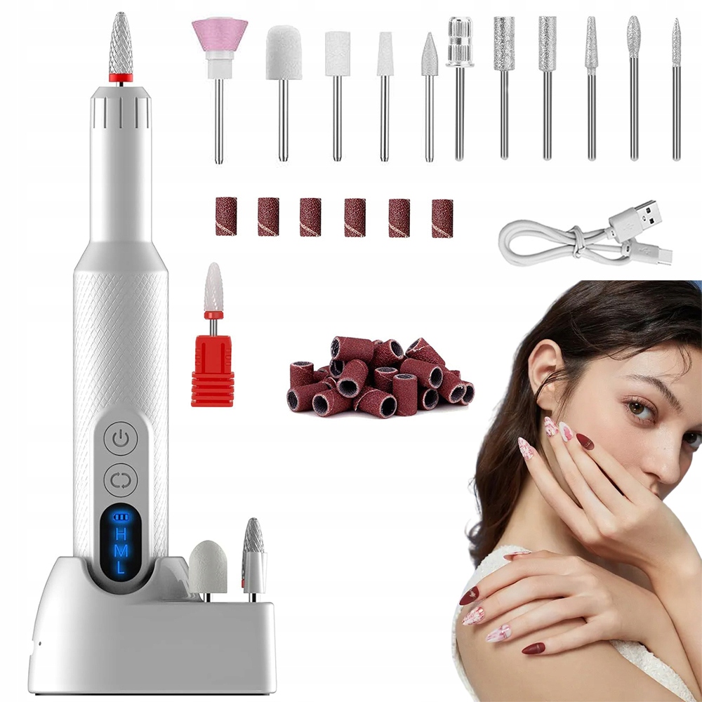 Profesionální Sada Bruska Na Nehty Manikúra 20000RPM Bezdrátová