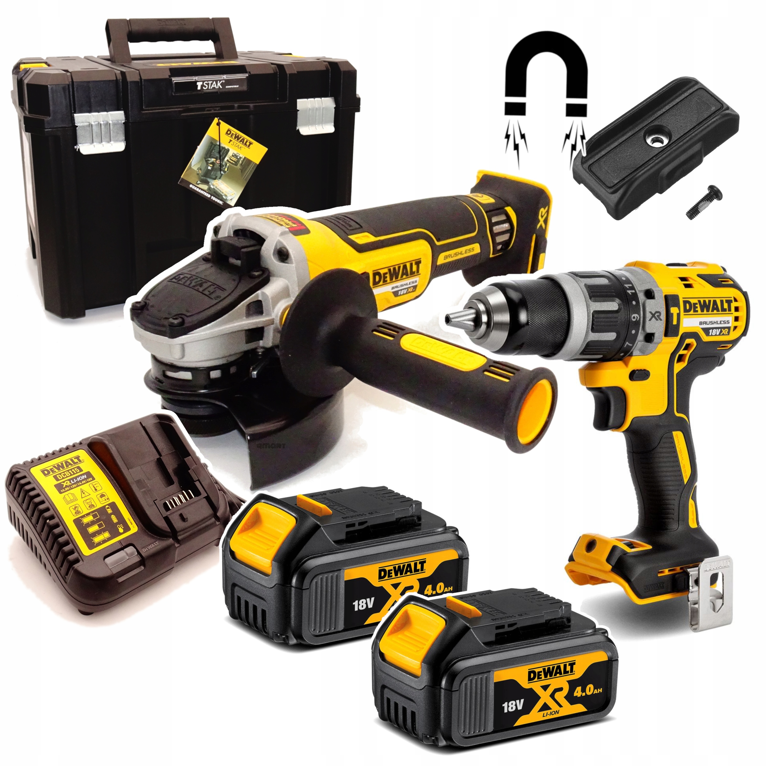 

Dewalt Zestaw DCK2080M2T Szlifierka Wkrętarka 18V