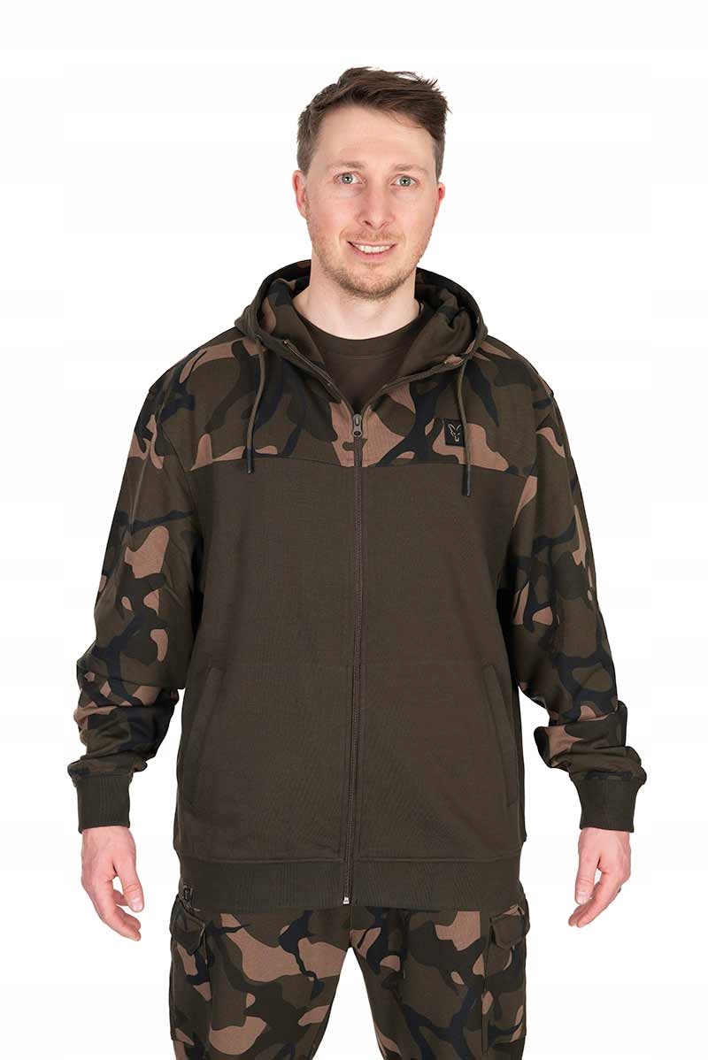 Fox Lw Khaki Camo Split Zip Hoody r.S bluza