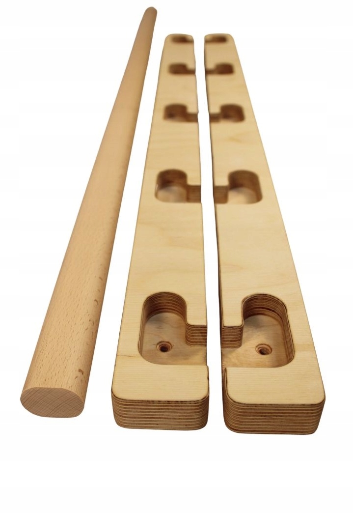 Drążek do podciągania drewniany, regulowany, mocny, długi do 117cm