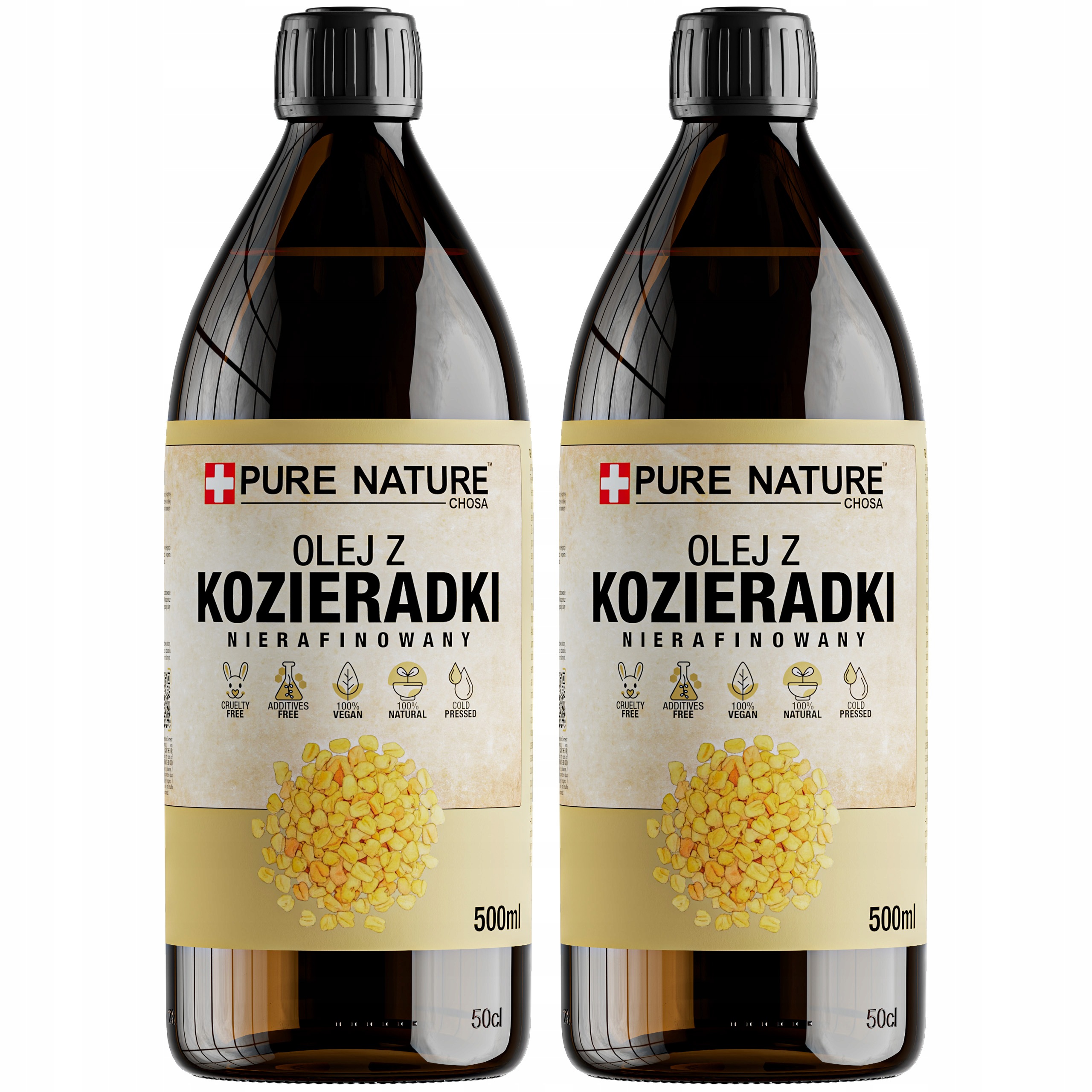 Olej Ze Semen Pískavice Nerafinovaný Lisovaný Za Studena Přírodní 2x 0,5 l