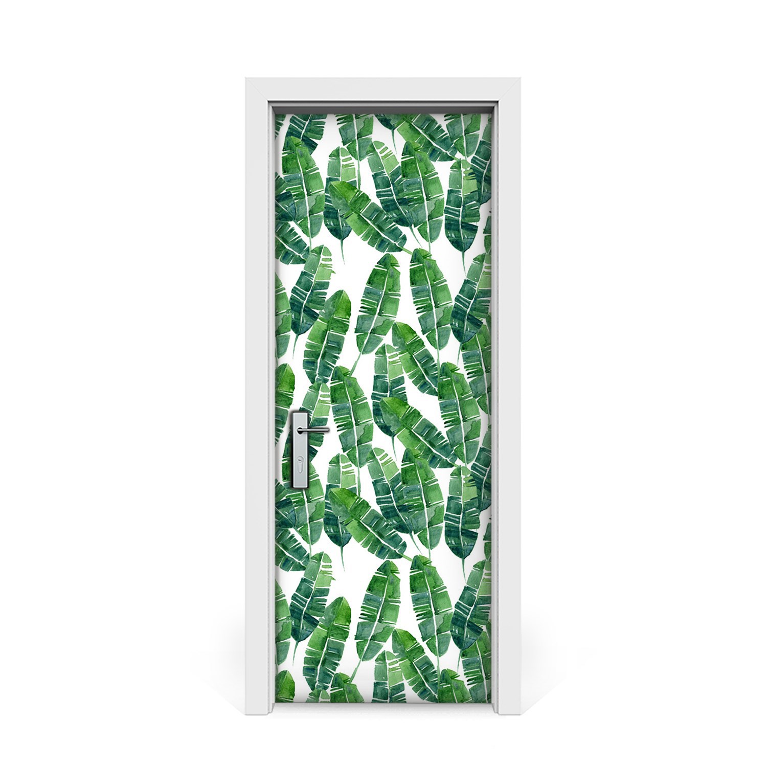 

Naklejki na drzwi Zielone liście 75x205