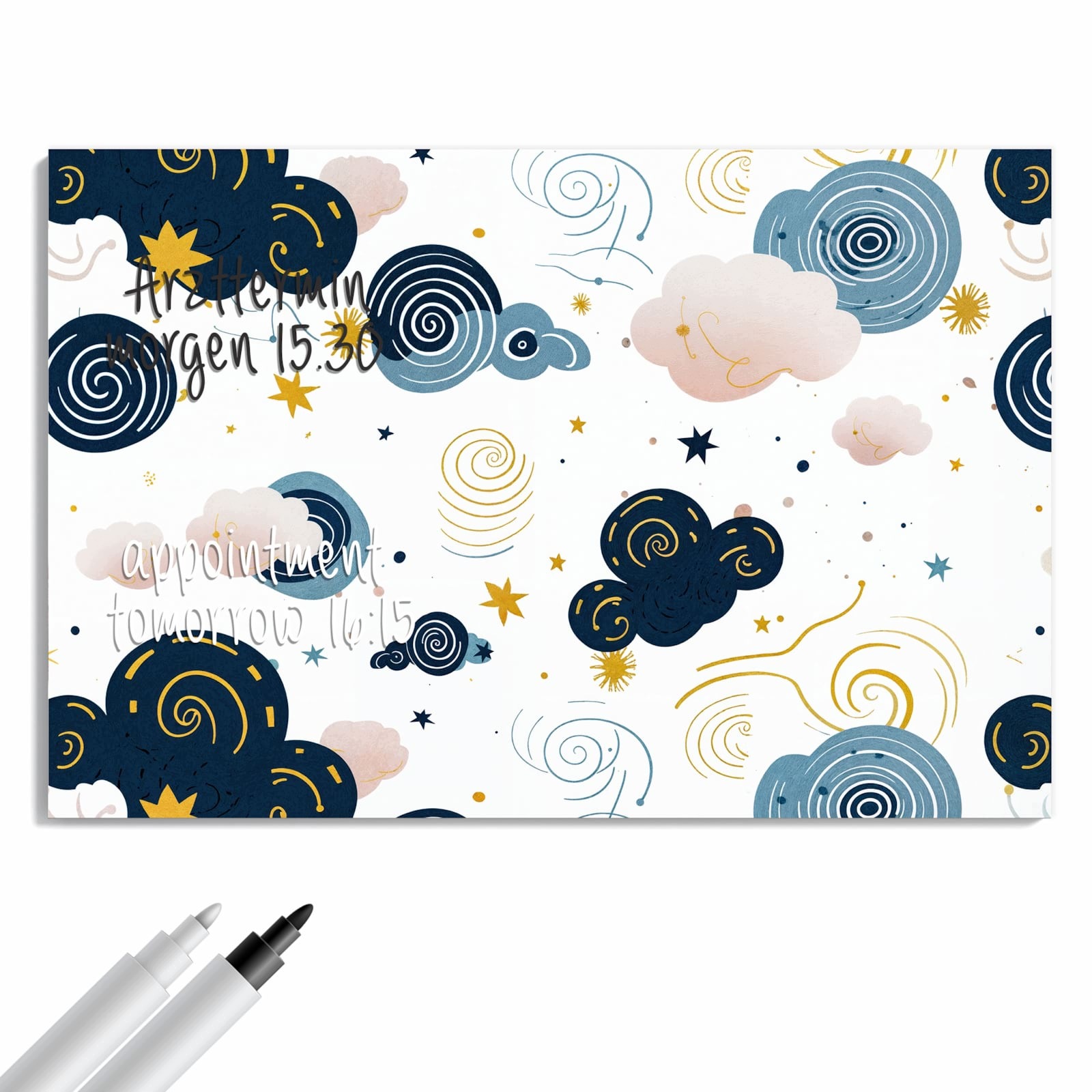 Magnetická tabule Vířící mraky Design 60 × 40 cm