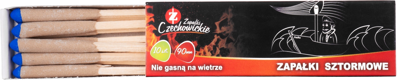 

Zapałki Czechowickie Sztormowe 10szt 90mm