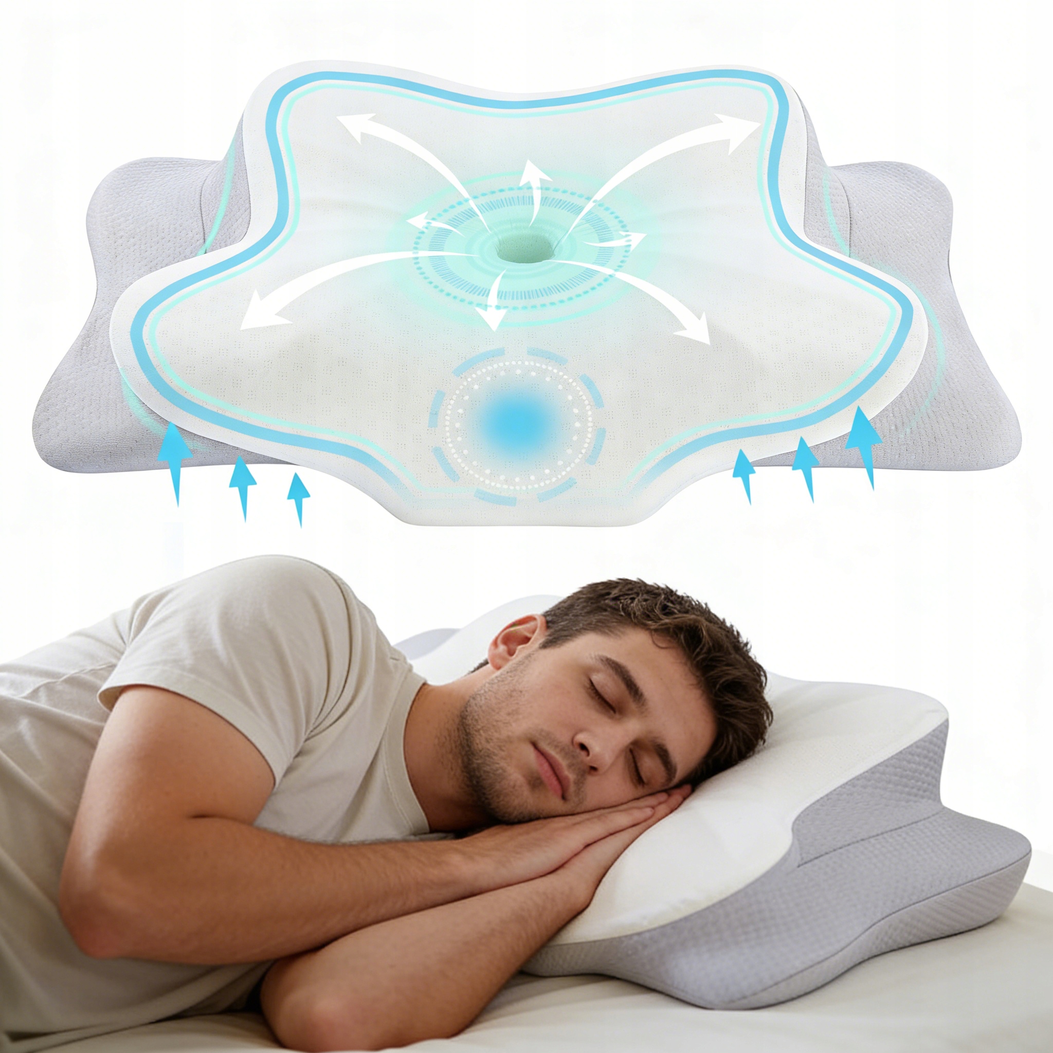 Poduszka Ortopedyczna I Oddychający Dla Wymagających Memory 62*36CM