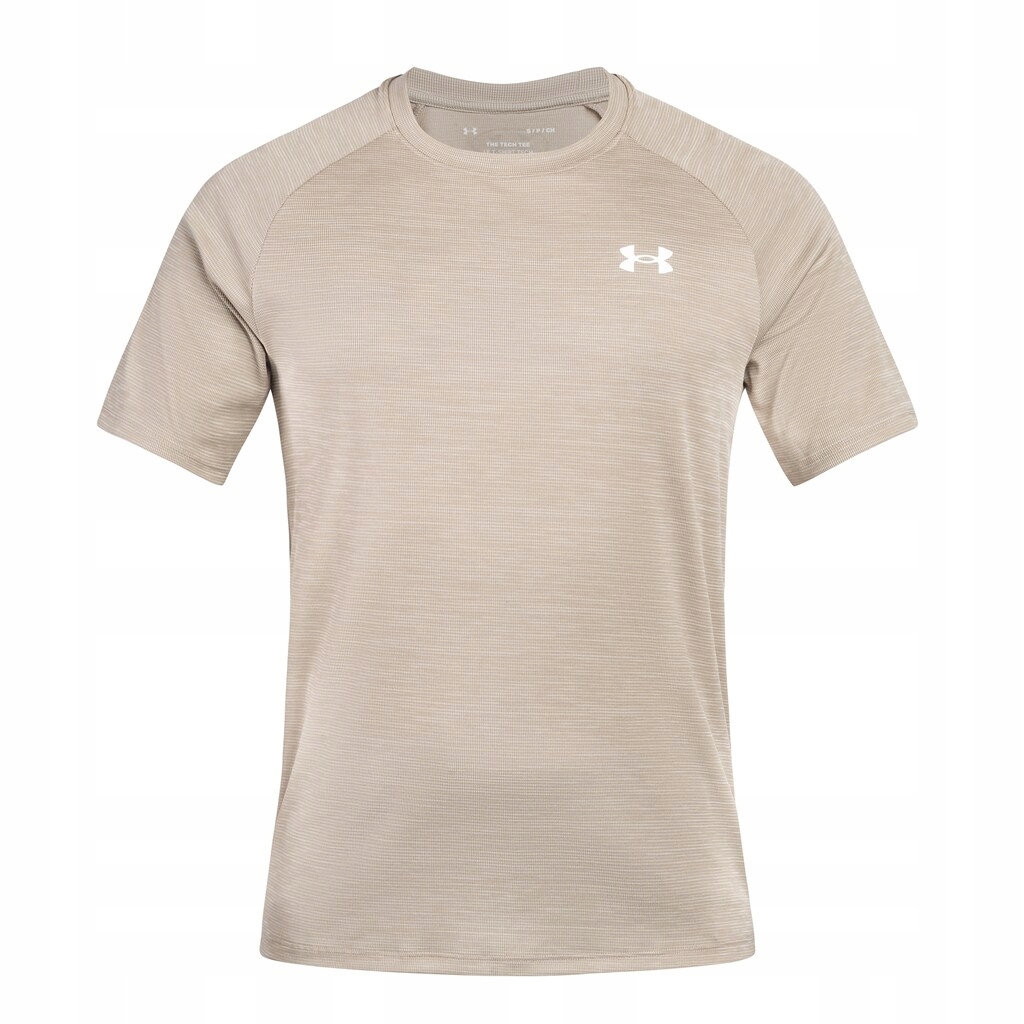 Tričko pánské sportovní tričko Under Armour Ua Tech Textured Taupe/White L
