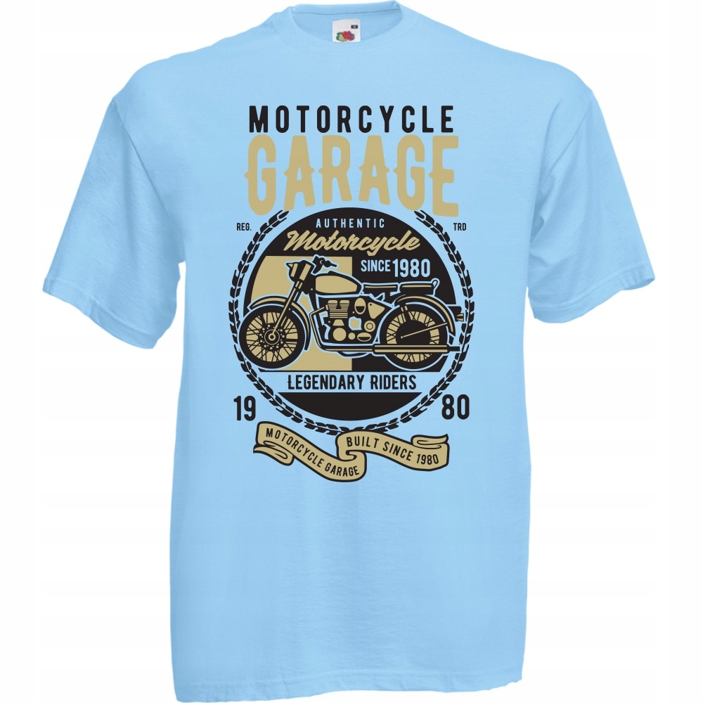 

Koszulka motocykl motor motocyklista kask M błękit