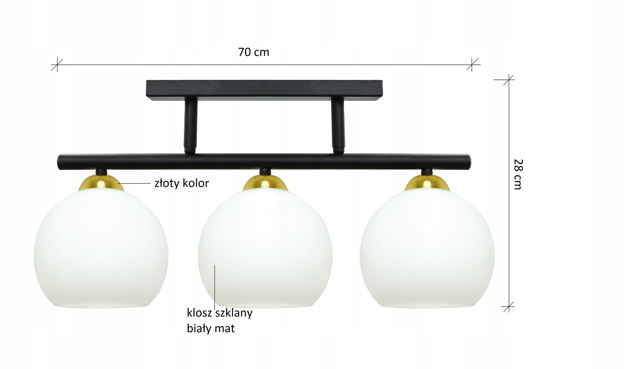 LAMPA SUFITOWA ŻYRANDOL NAD STÓŁ KRETA GOLD 520LED Zasilanie sieciowe