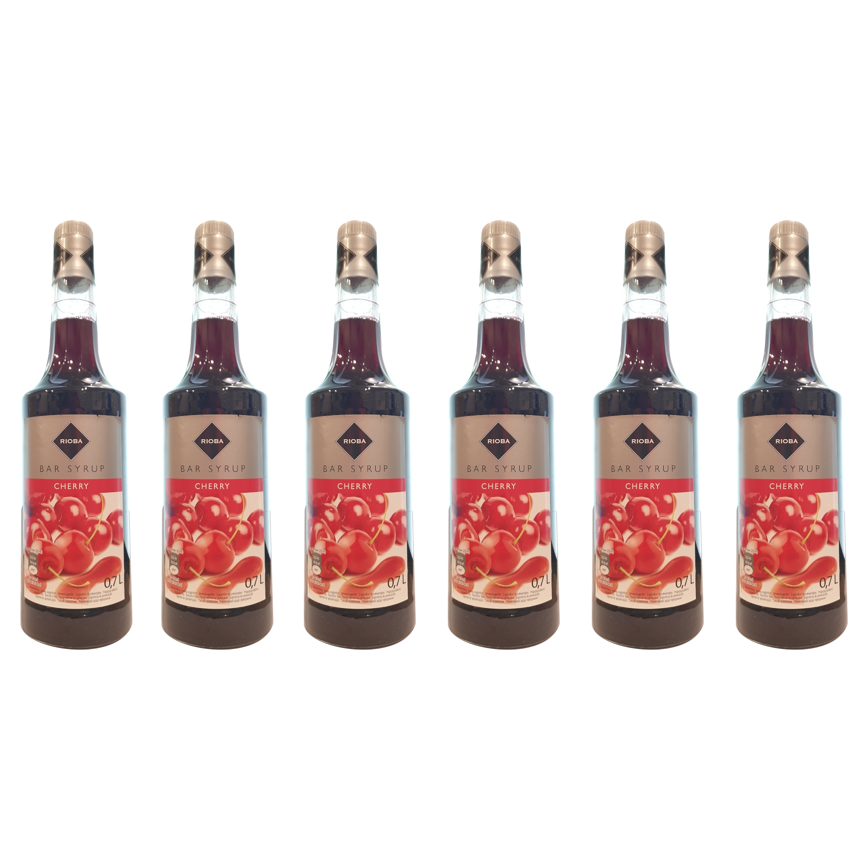 6 x barmanský sirup Rioba do nápojů Cherry 0,7 l