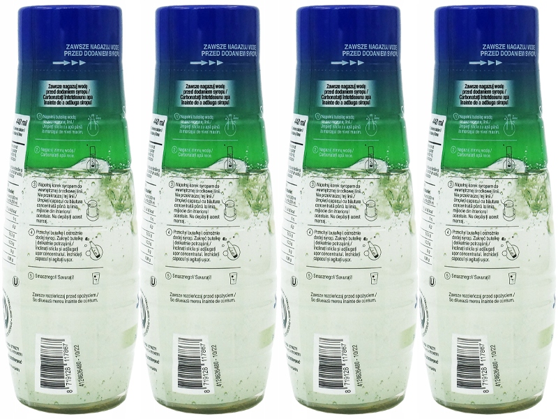 6x SYROP KONCENTRAT LEMON LIME DO SATURATORA SODASTREAM 9L NAPOJU z 440ml Kolor dominujący różowy