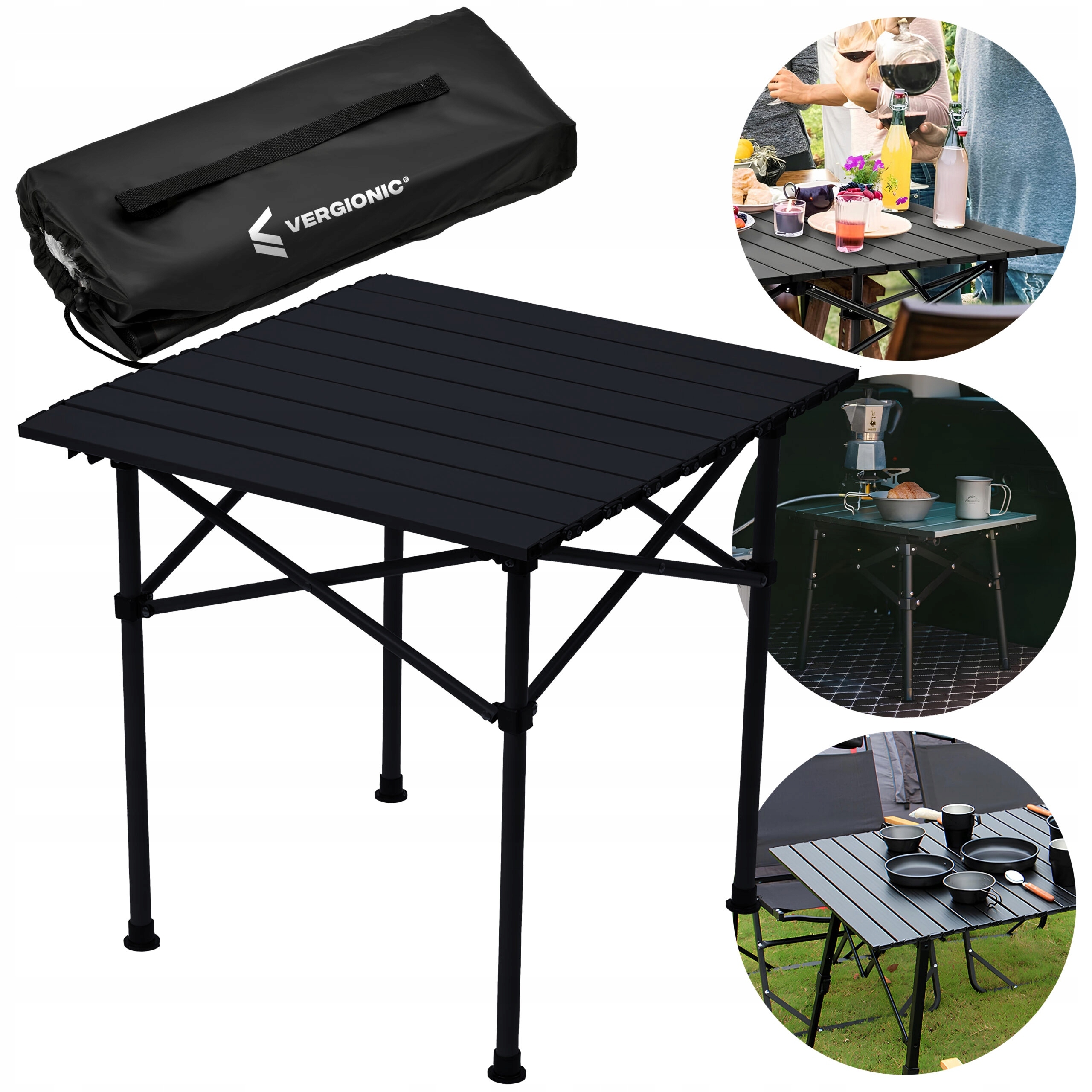 STÓŁ TURYSTYCZNY na grilla kempingowy składany piknikowy 50x50 cm stolik