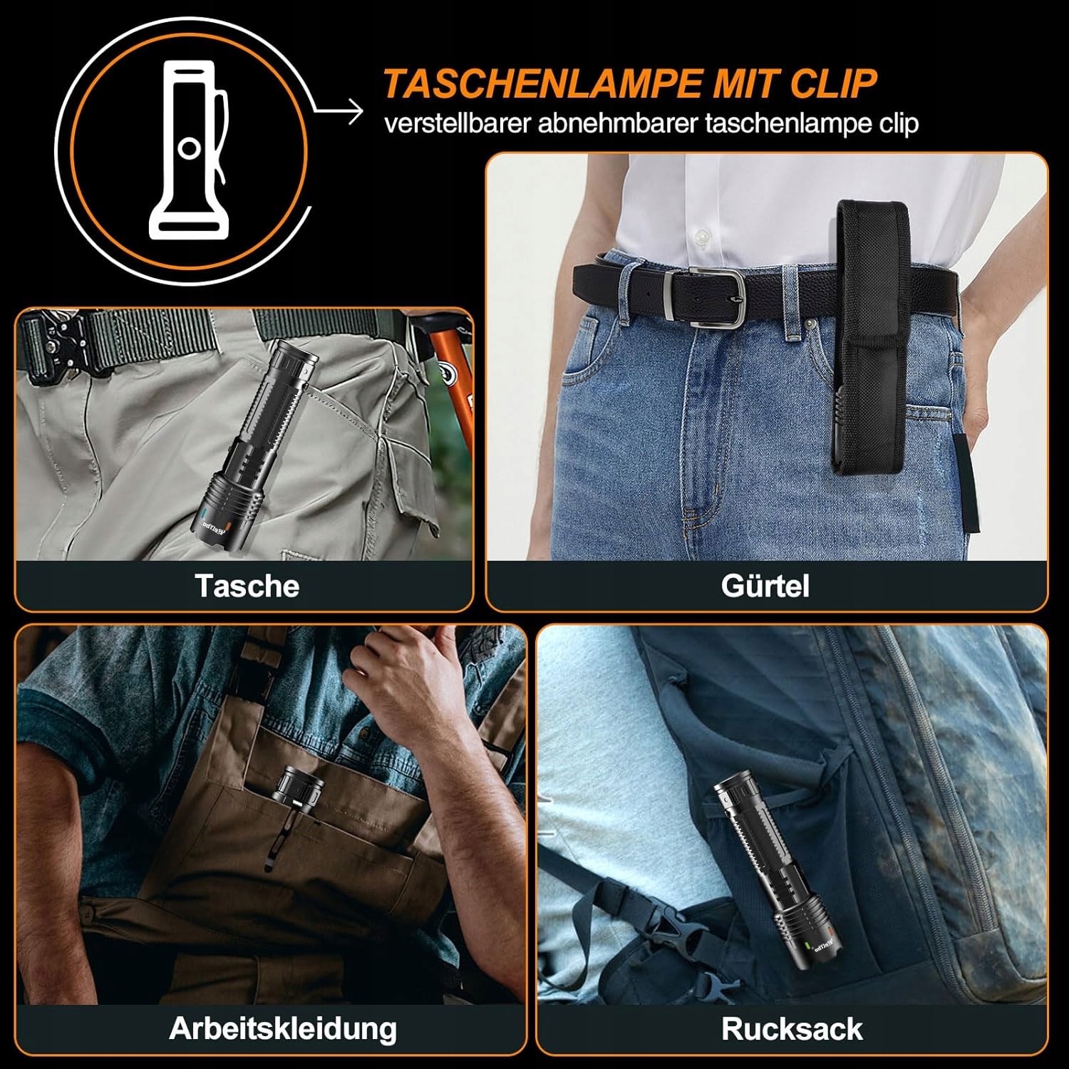 Latarka Led Akumulatorowa, Latarka Led Niezwykle Jasna 30000 lumenów Kod producenta 6937646629101100234