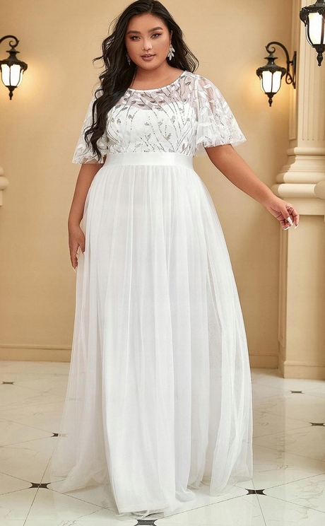 Zdobená Flitrová Tylová Šaty Sukně Pro Plnoštíhlou Ženu 48 4XL