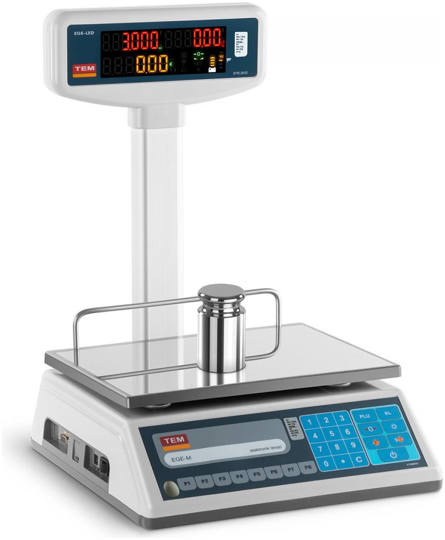 Tem TEL003B1D-V2-B1 Nákupní Váha S Legalizací