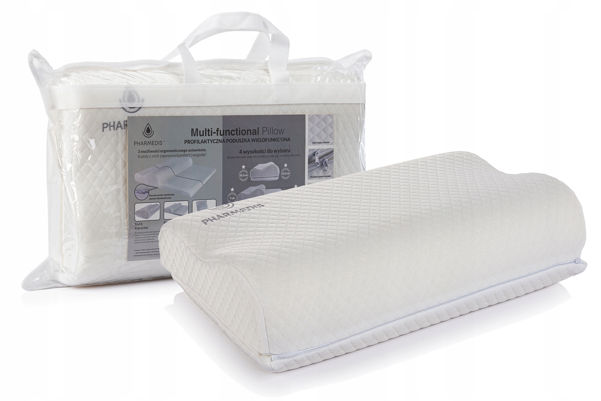 Poduszka Ortopedyczna Do Spania Na Boku Plecach Pianka Memory Lekka