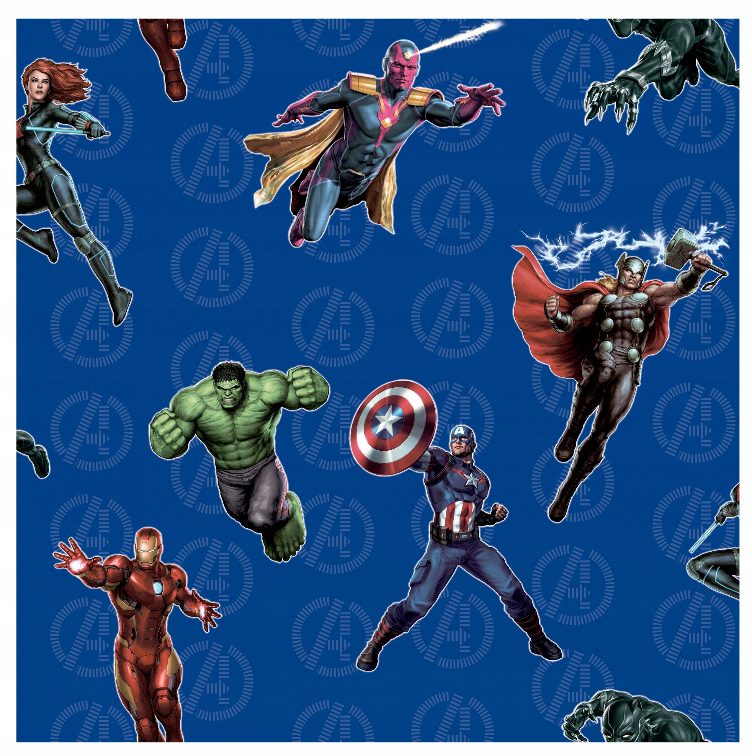 Tapeta Avengers Marvel Thor Ironman Hulk Komiks Vinyl Na Flizelině 5,3 M2