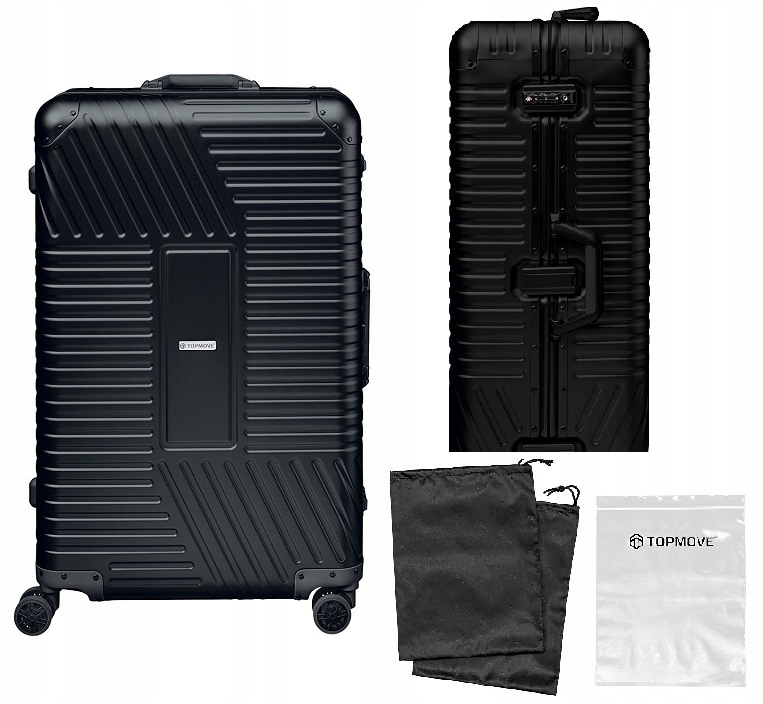Walizka aluminiowa Premium czarna 89 l Topmove