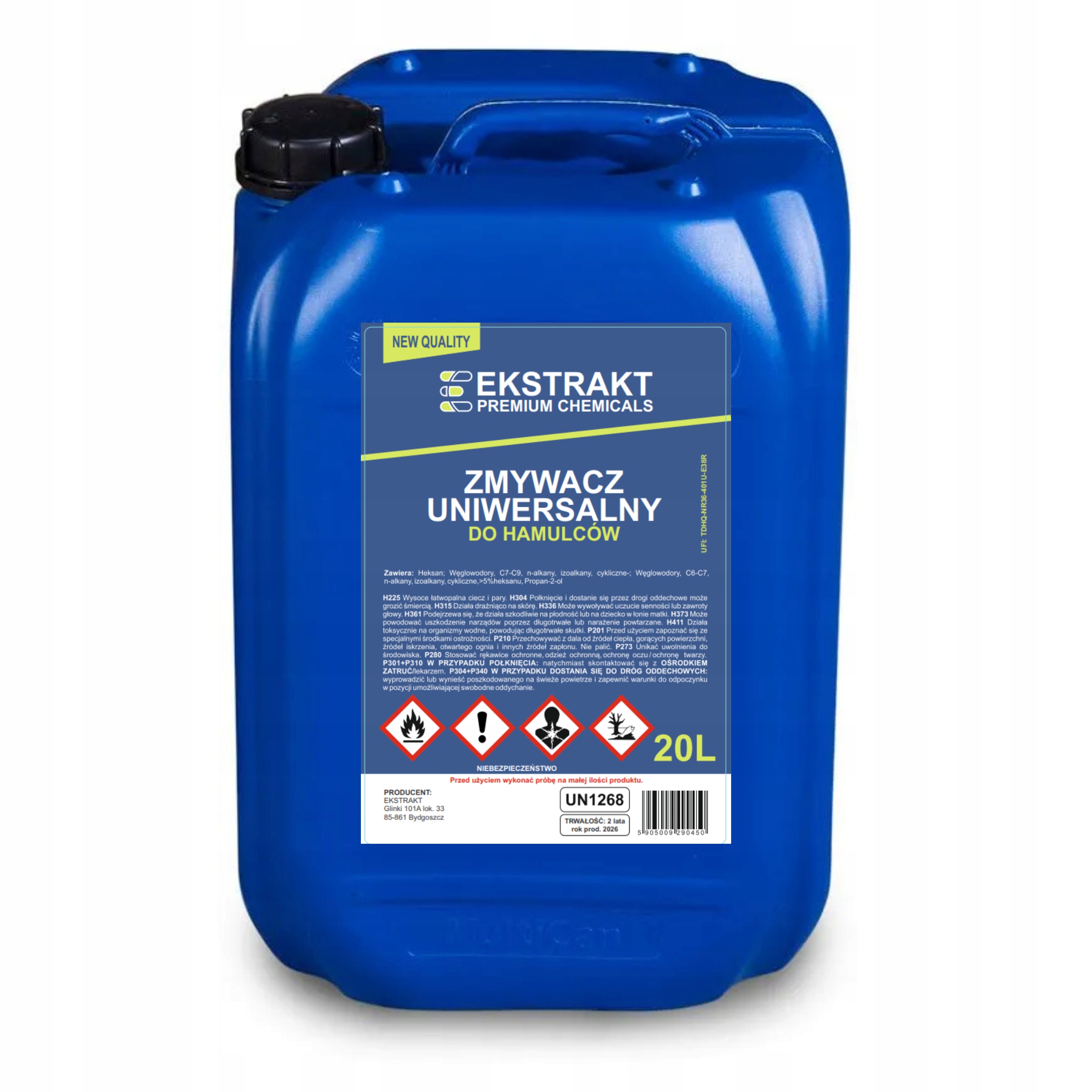 Zmywacz do Hamulców 20L Brake Cleaner do Tarcz Uniwersalny Odtłuszczacz