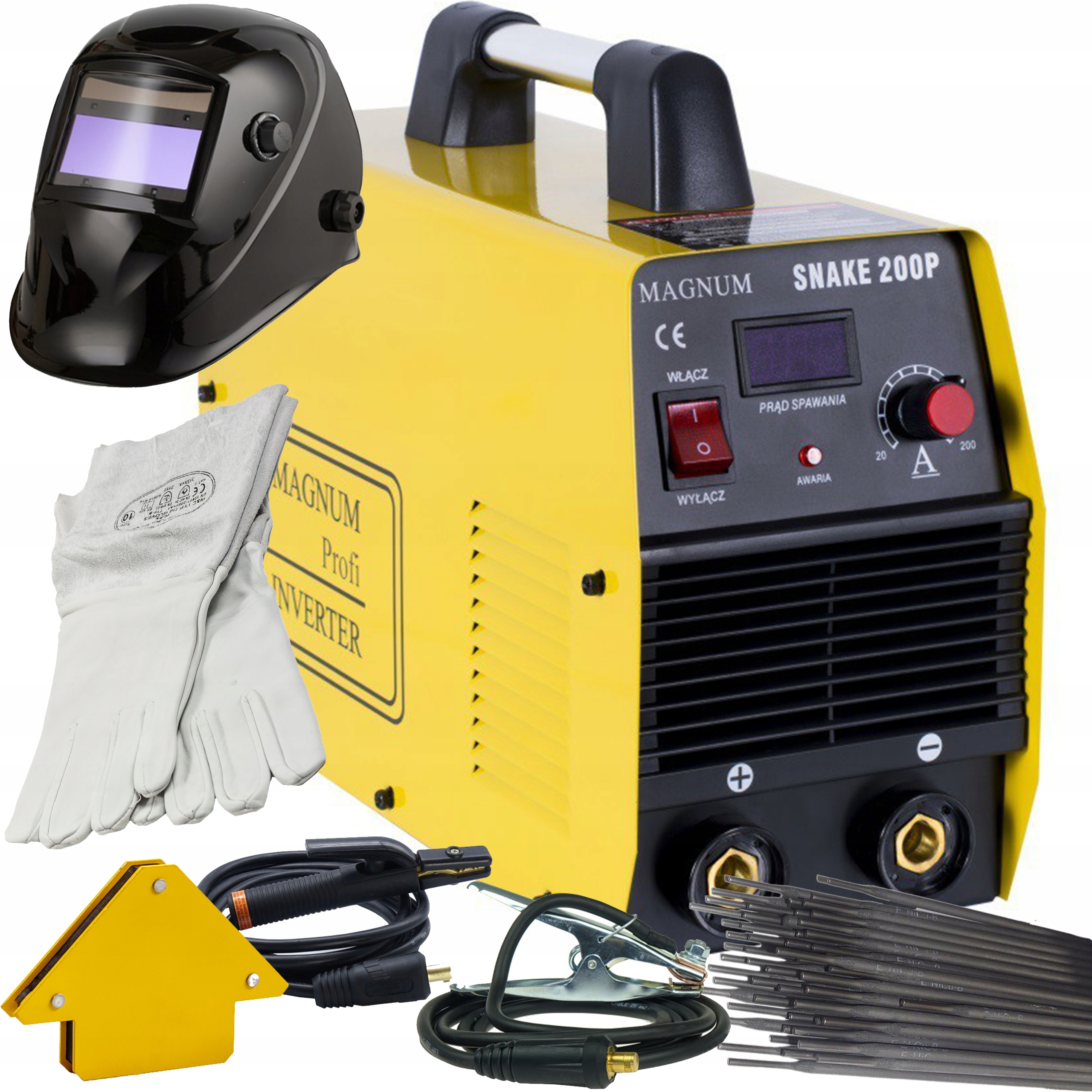 Spawarka Magnum Snake 200 P II Mma Tig Lift Igbt 200A 230V ZESTAW1
