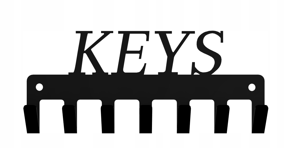 

Wieszak na klucze Napis Keys klucze czarny loft