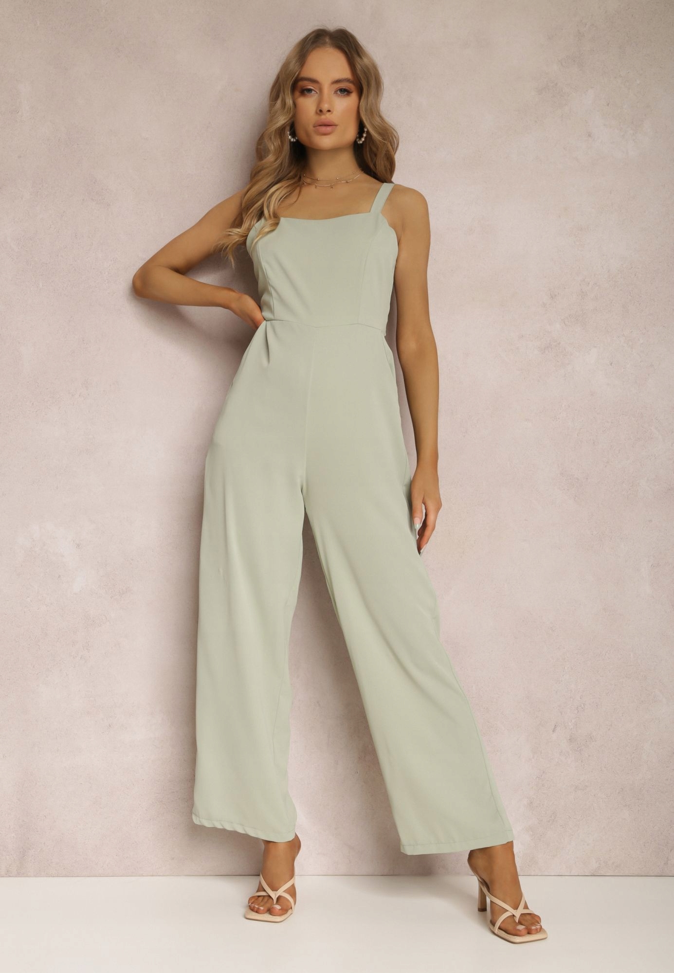 Kombinéza Casual Světle zelená Ležérní Minimalistický Casual Renee S