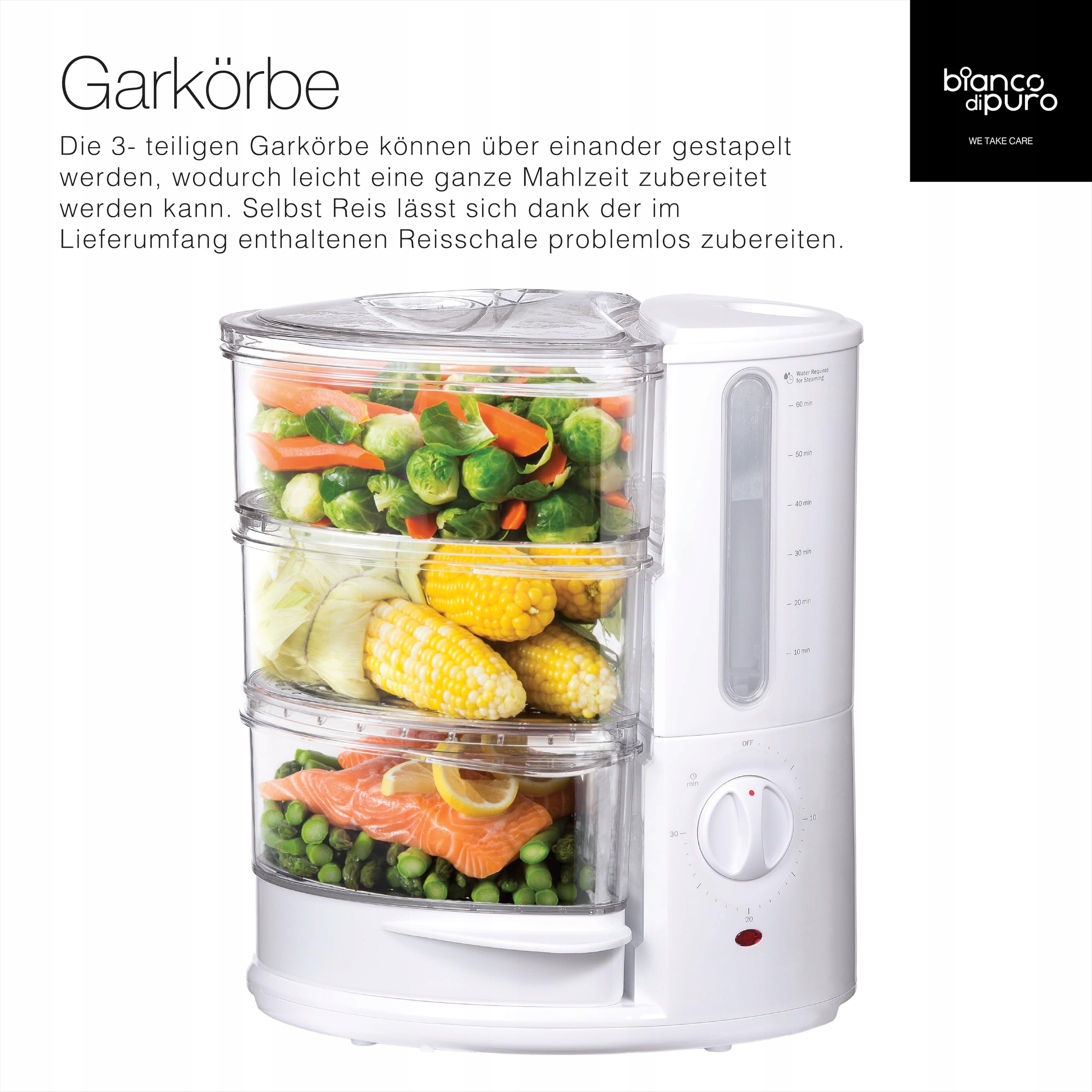 BIANCO DI PURO Parowar Rapido 50% Szybszy Strix BPA Free — miniatura 4