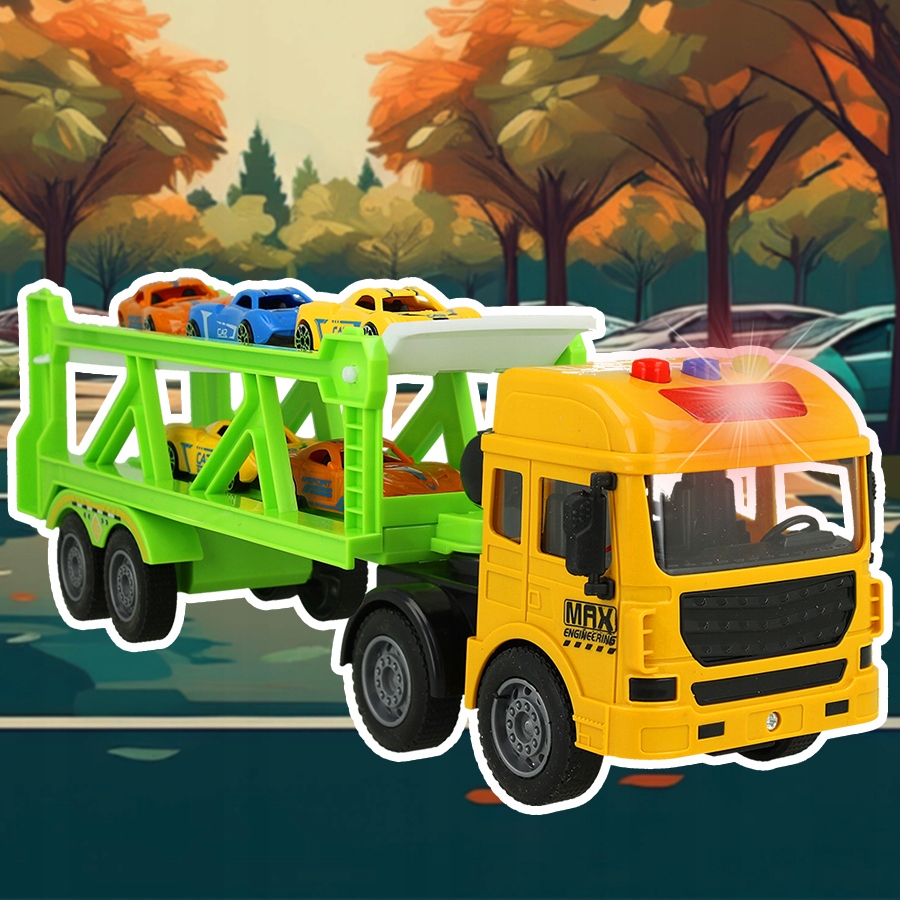 SAMOCHÓD INTERAKTYWNY TIR LAWETA RESORAKI AUTO CIĘŻARÓWKA NAPĘD DŹWIĘK LED Stan opakowania oryginalne