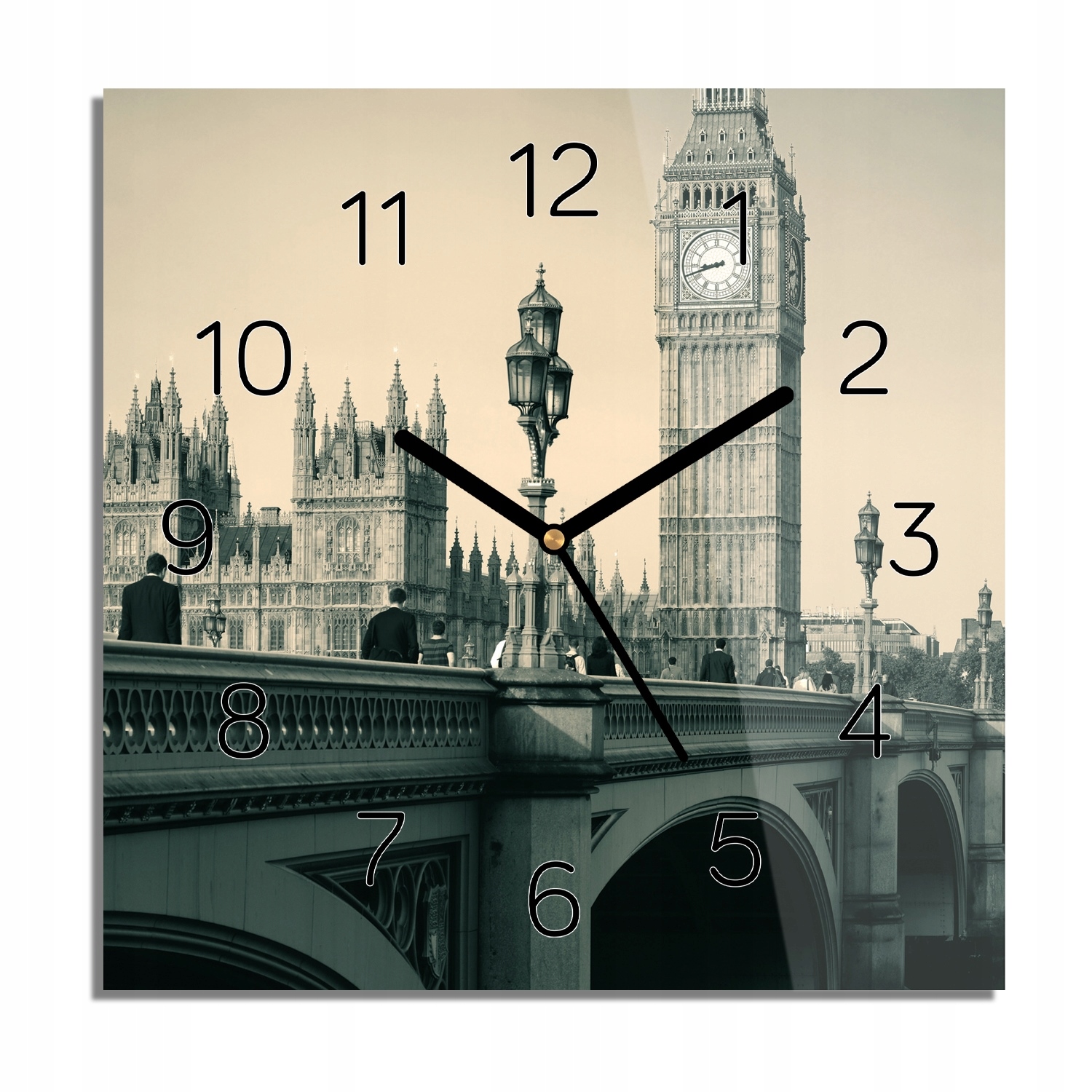 

Most rzeka zegar foto-zegar kwadrat 30x30 z foto