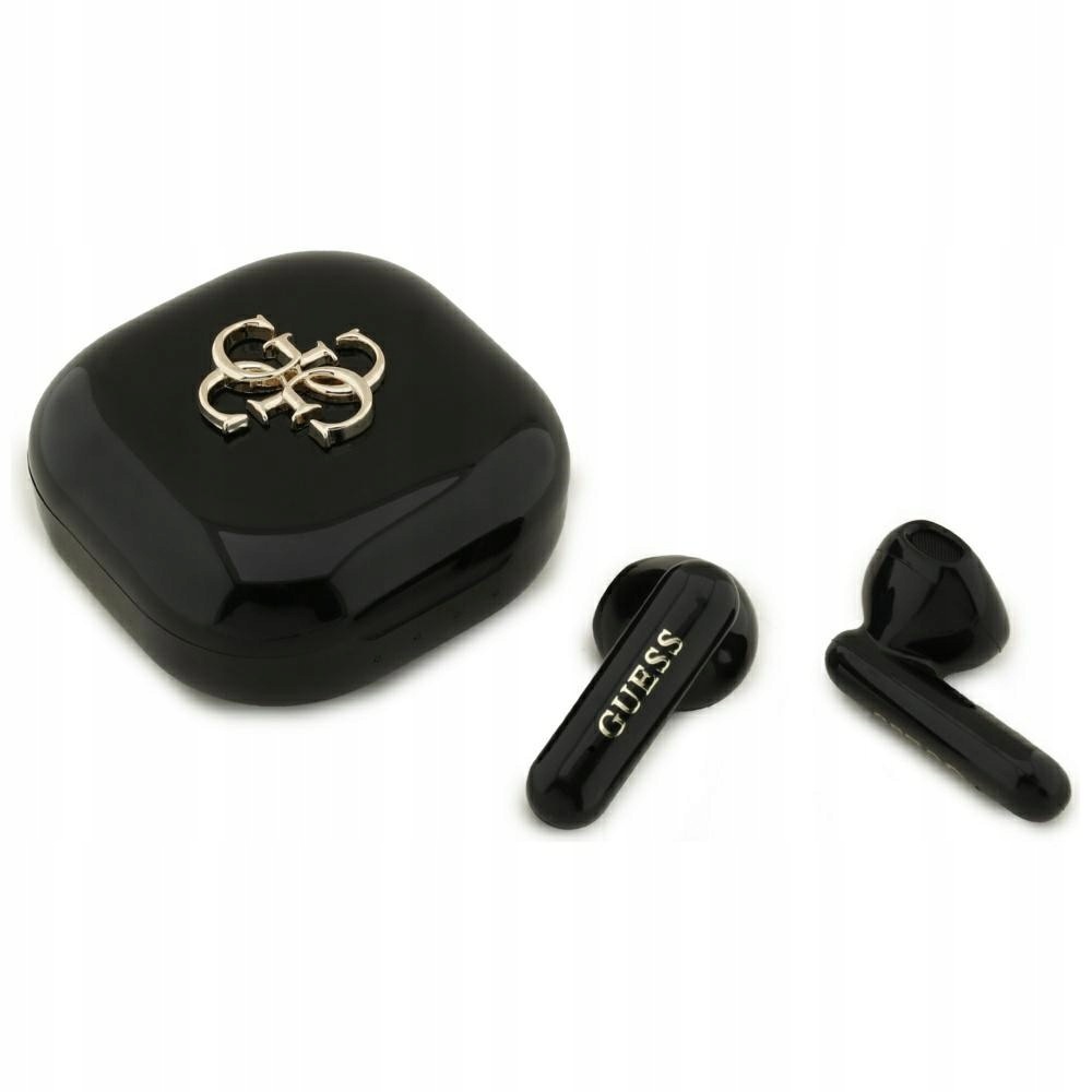 Bezdrátová sluchátka do uší Tws Guess 4G Metal Logo černá