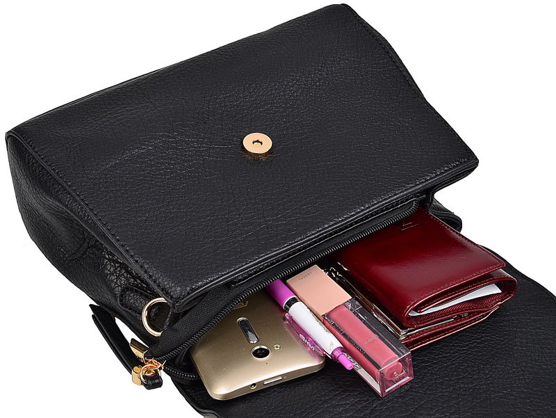 LuluCastagnette MODNA Torebka Damska KUFEREK do ręki NA RAMIĘ z paskiem Styl miejski