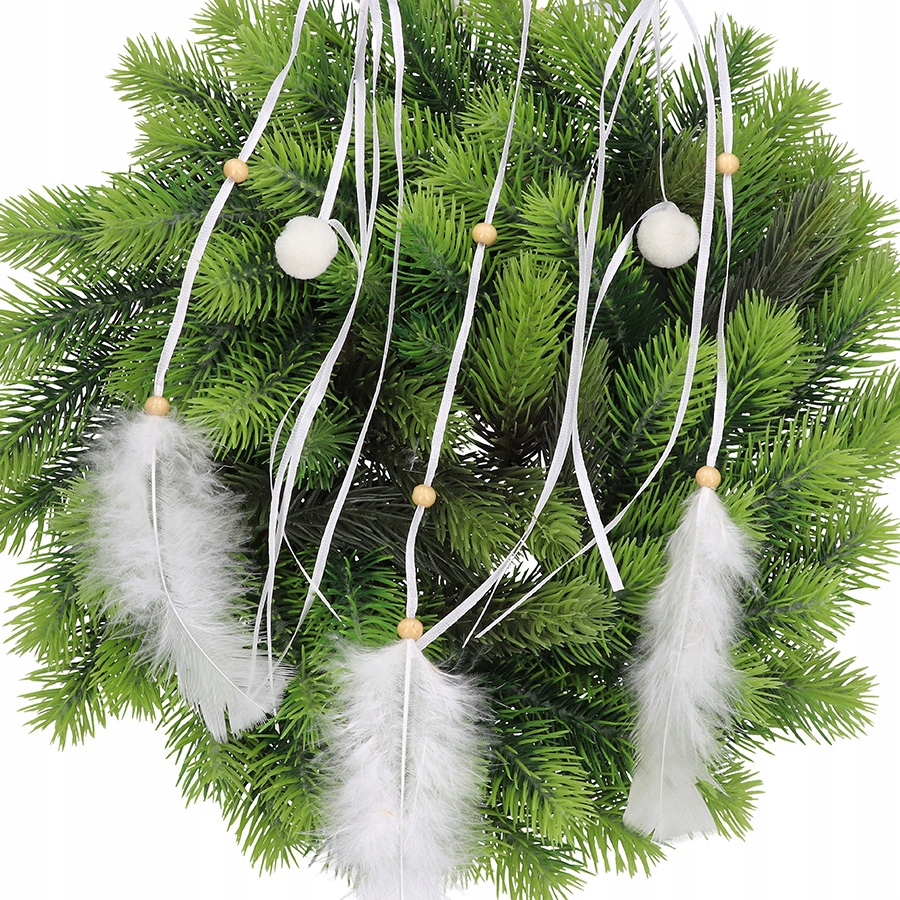 ZAWIESZKA PIÓRKA BOMBKI NA CHOINKĘ GIRLANDA 55cm Marka Dekorstar