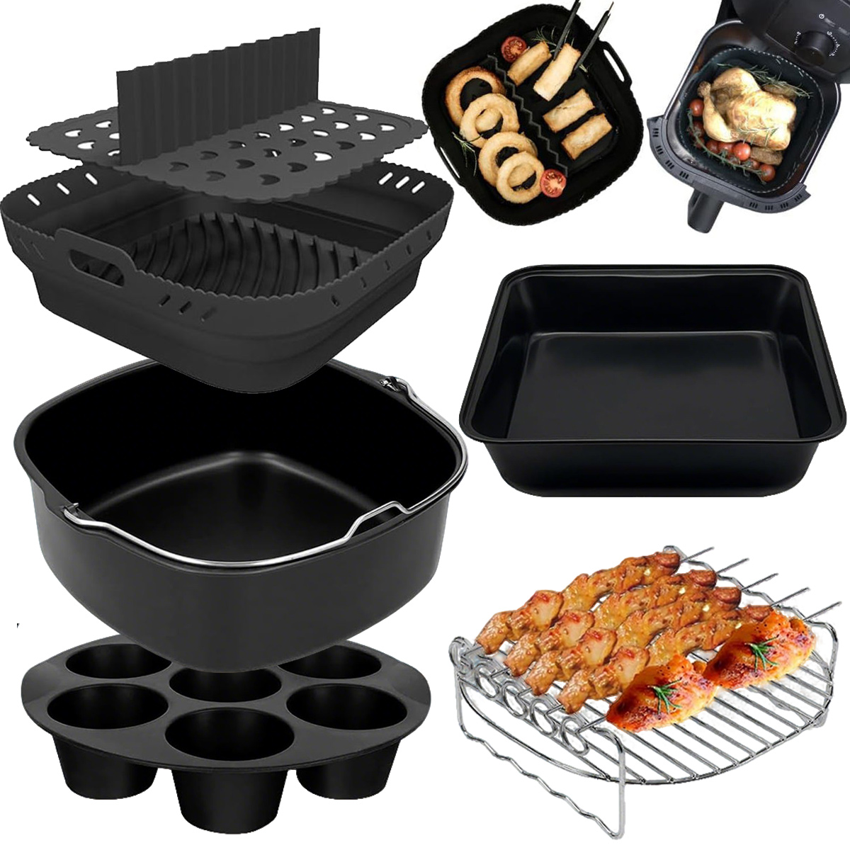 Zestaw 11 Akcesoria Do Frytownicy Betłuszczowej Ninja/COSORI Air Fryer