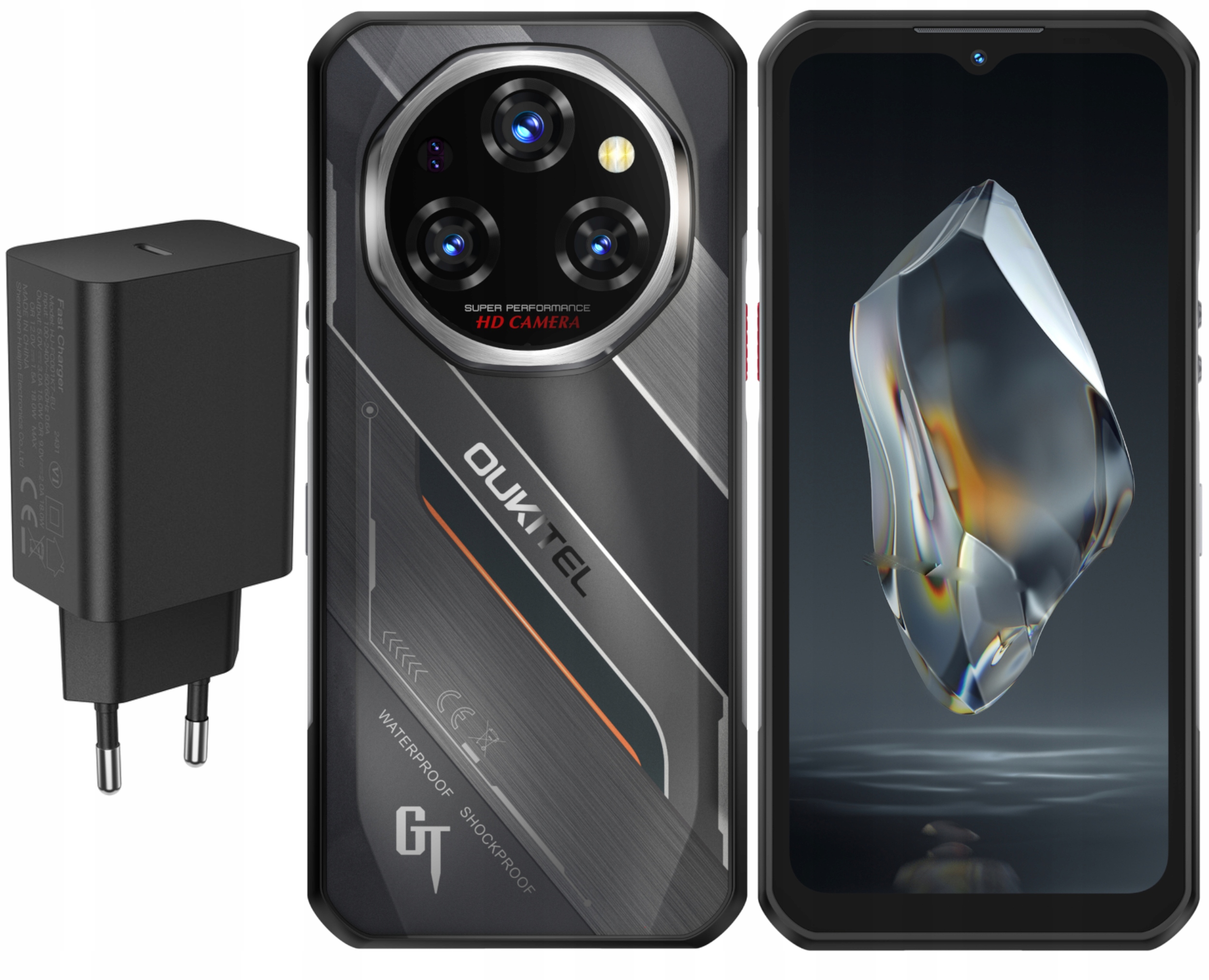 Smartphone Oukitel WP62 5G 8/256GB 11000MAH 6,58" Czarny Ładowarka