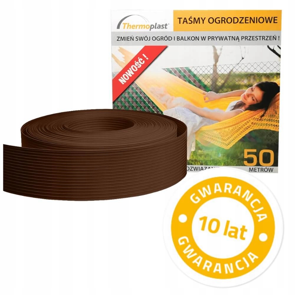 Thermoplast stínící panelové pásy na plot 47,5 mm x 50 m Ral 8011 hnědá