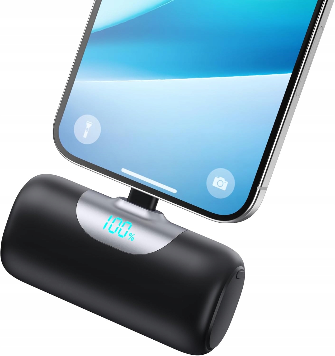 Mini Powerbank 5500mAh 20W Pd do iPhone Led Czarny