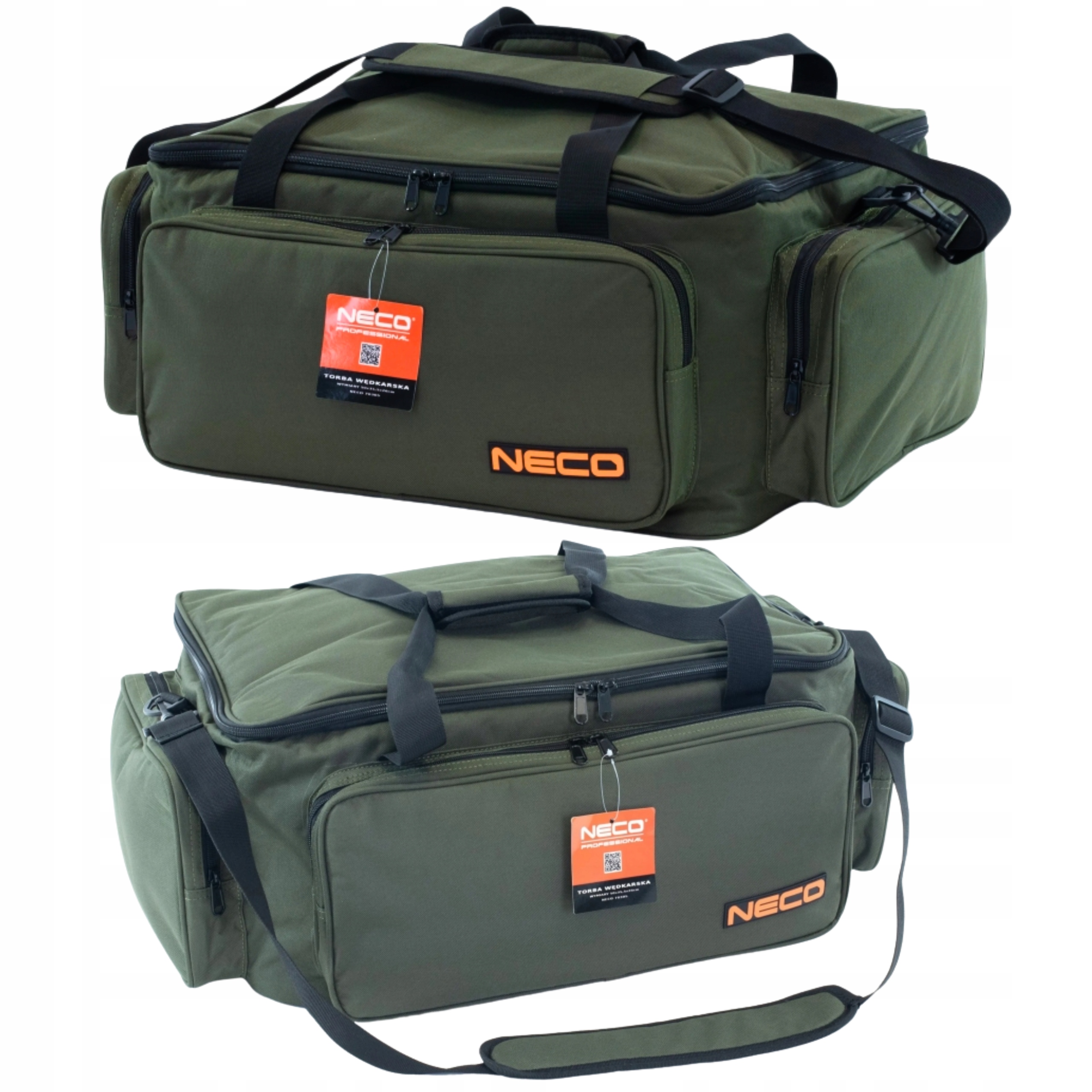 Duża Torba Wędkarska z Neoprenu 46L, Wodoodporna, Pojemna 50X35,5X26CM