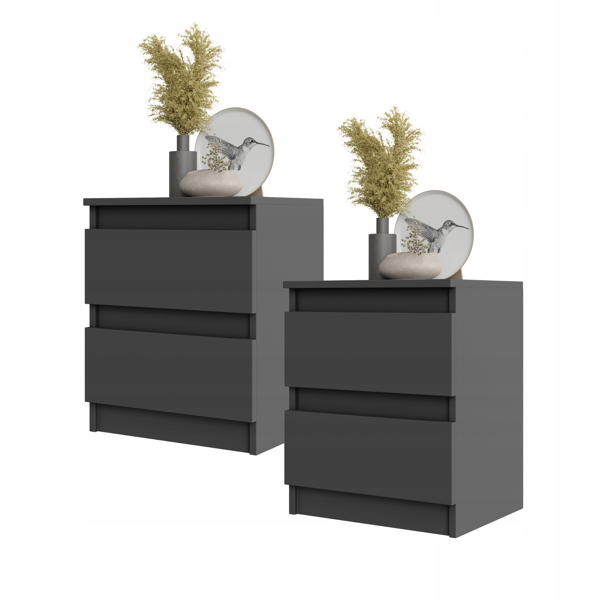 SZAFKA NOCNA 40 CM GABRIEL ANTRACYT – KOMPLET 2 SZT