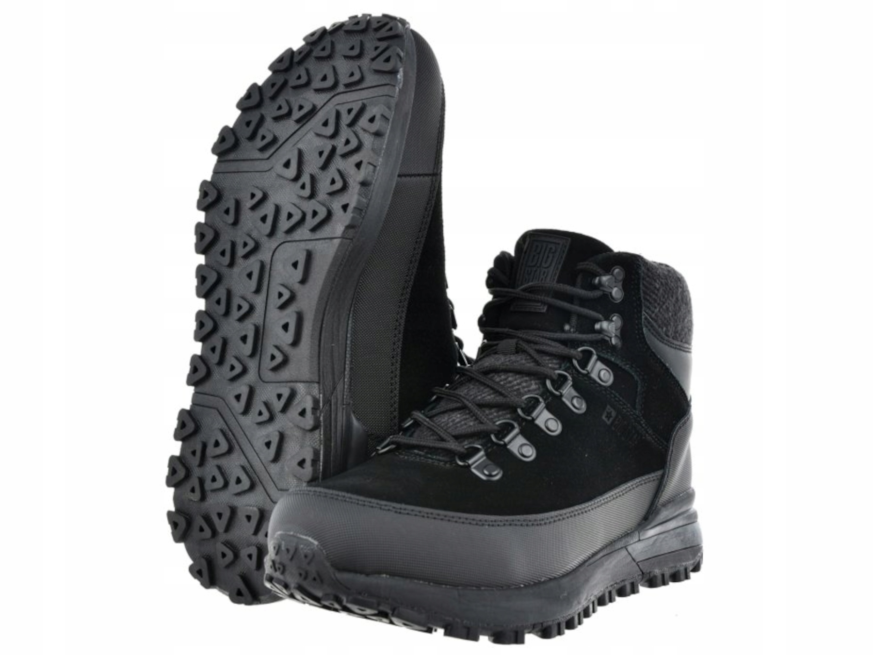 Pánské podzimní zimní boty Big Star OO174505 sportovní černé nad kotník 44