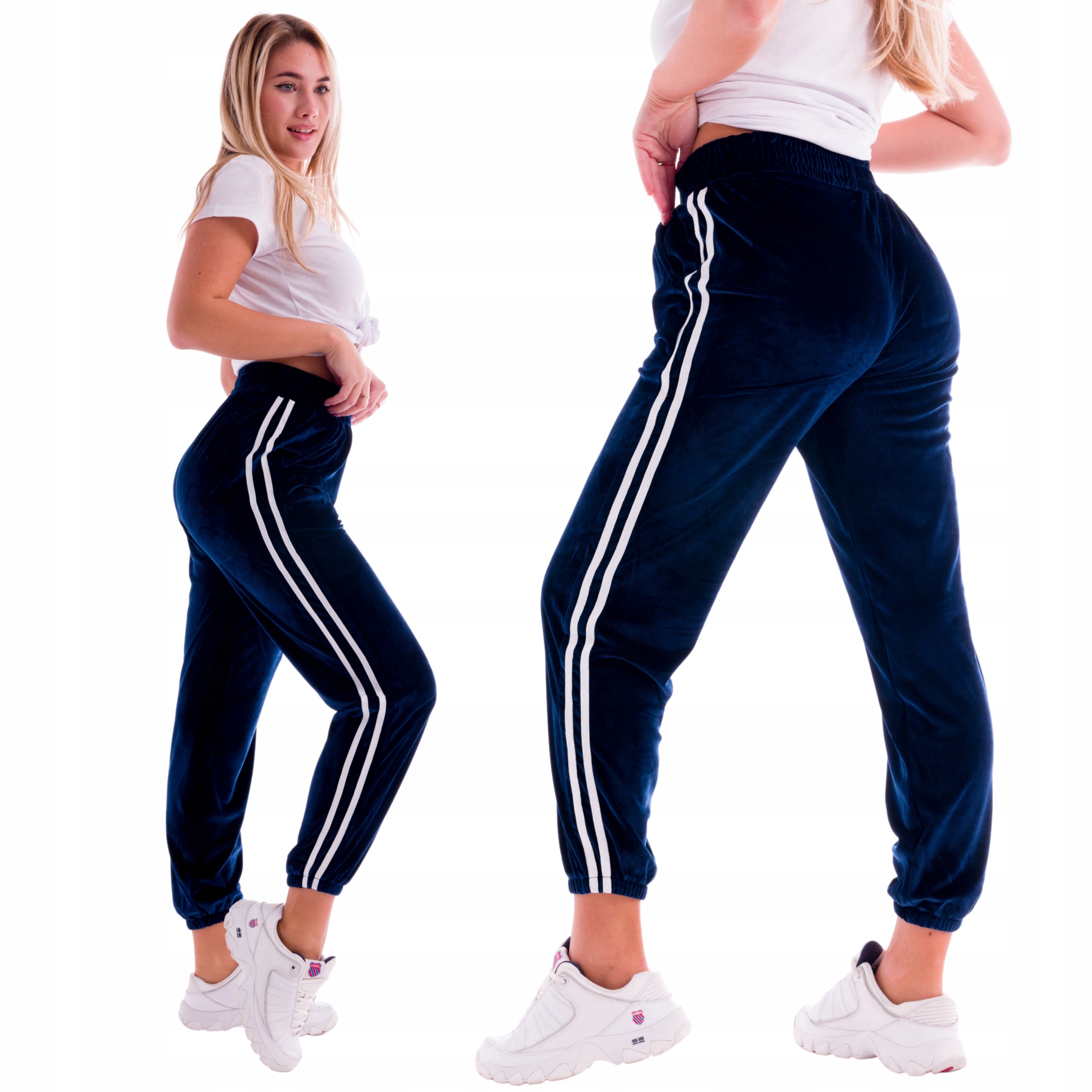 

Milutkie Sportowe Spodnie Dresowe Welurowe L/XL