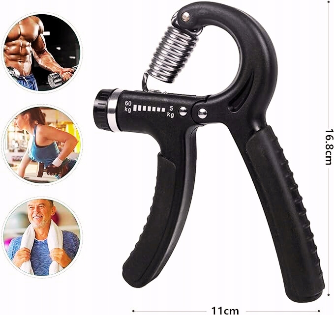 ŚCISKACZ WZMACNIACZ CHWYTU DŁONI TRENING REHABILITACJA Model ŚCISKACZ DO ĆWICZEŃ RĄK DŁONI PALCÓW ZESTAW