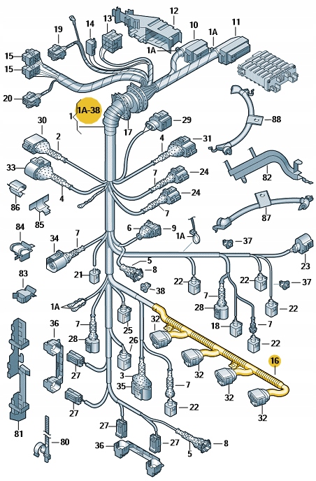 OSŁONA PRZEWODÓW ŚWIEC AUDI A4 B6 B7 A6 C5 2.0 ALT Stan opakowania oryginalne