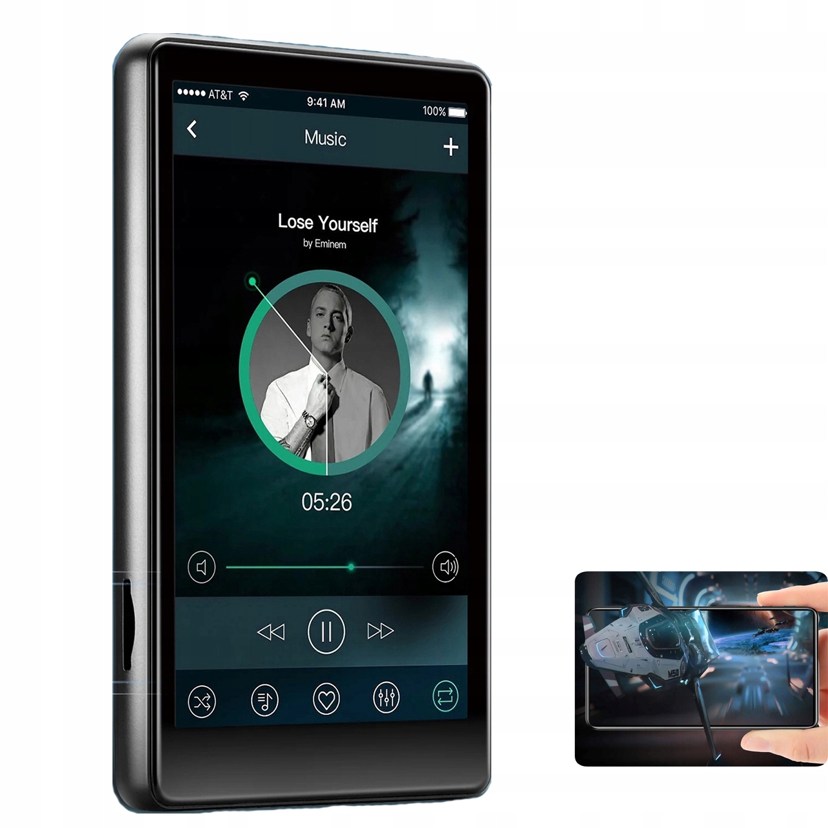 hudební přehrávač Full Hd mp4 mp3 16gb Bluetooth 5.0 hifi rádio