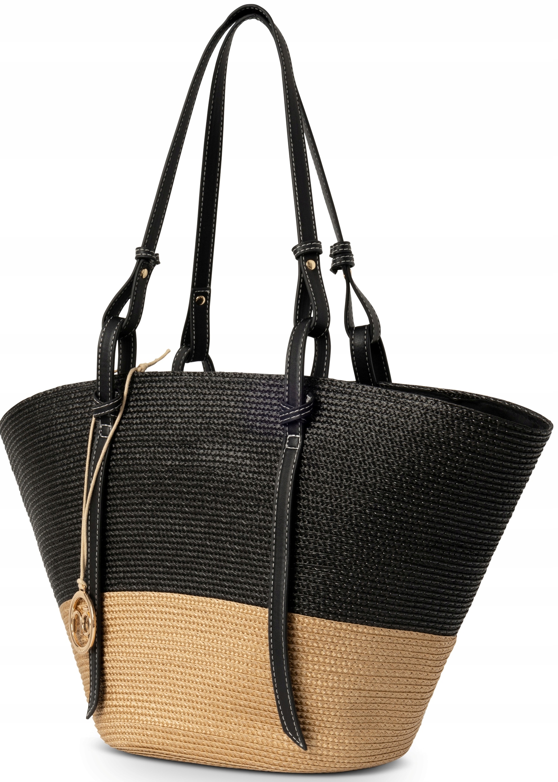 H001 NOBO torebka koszyk plażowy kosz syntetyczna trawa hiacynt wodny NOBO