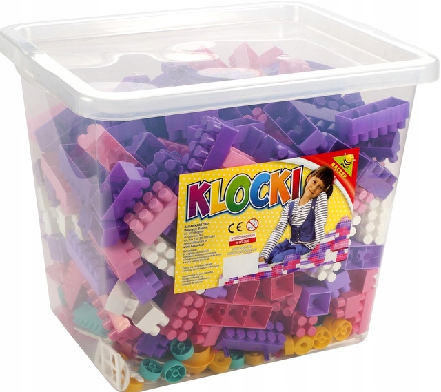 

Klocki Konstrukcyjne 500 Elementów Duży Pojemnik